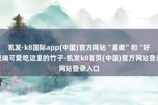 凯发·k8国际app(中国)官方网站“星徽”和“好好”极端可爱吃这里的竹子-凯发k8首页(中国)官方网站登录入口