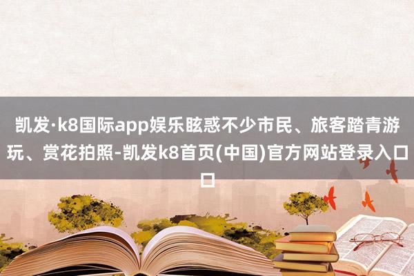 凯发·k8国际app娱乐眩惑不少市民、旅客踏青游玩、赏花拍照-凯发k8首页(中国)官方网站登录入口